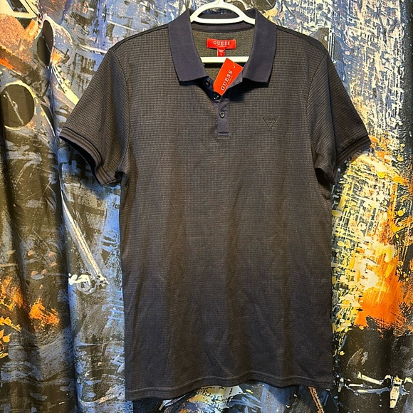 NWT Guess Men’s Mercury Nocturnal Navy Polo S - Picture 1 of 6